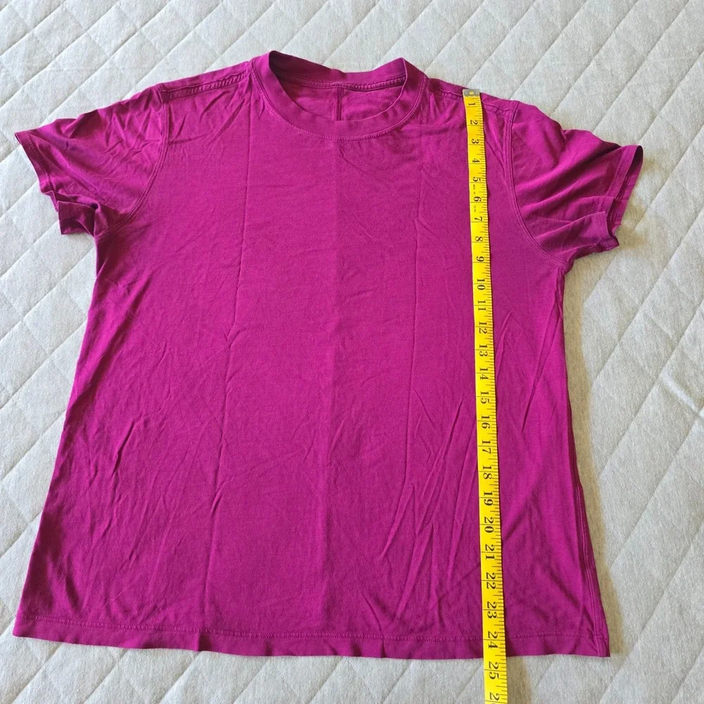 Lululemon All Yours Cotton T-shirt‎ Magenta Purple Activewear Casual Athleisure